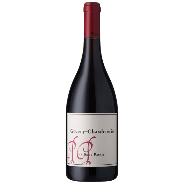Philippe Pacalet Gevrey Chambertin Village, Red wine bottle with red topper and white label