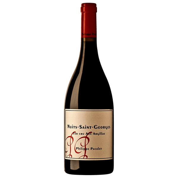 Philippe Pacalet Nuits-St-Georges 1er Cru "Aux Argillas" Red Wine Bottle with red topper and plain vintaged label
